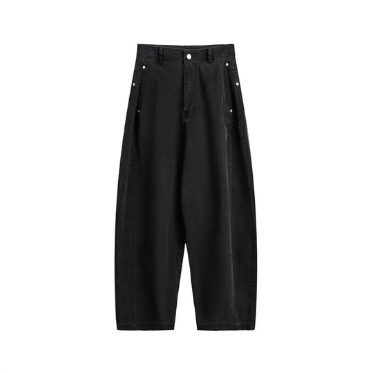 Damen Weite High‑Waist Cargo-Hose mit tiefem Schritt und aufgesetzten Seitentaschen Shop Nory