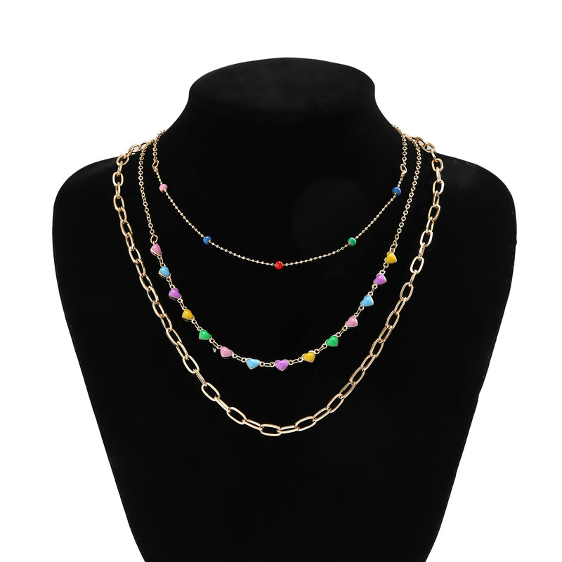 Bunte Böhmische Herz-Halskette | Shop Nory