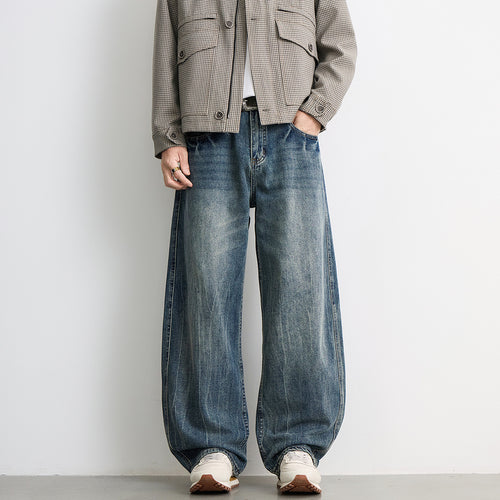 Herren weite Balloon-Jeans mit extra weitem Bein, tiefem Schritt und authentischer Used-Waschung Shop Nory