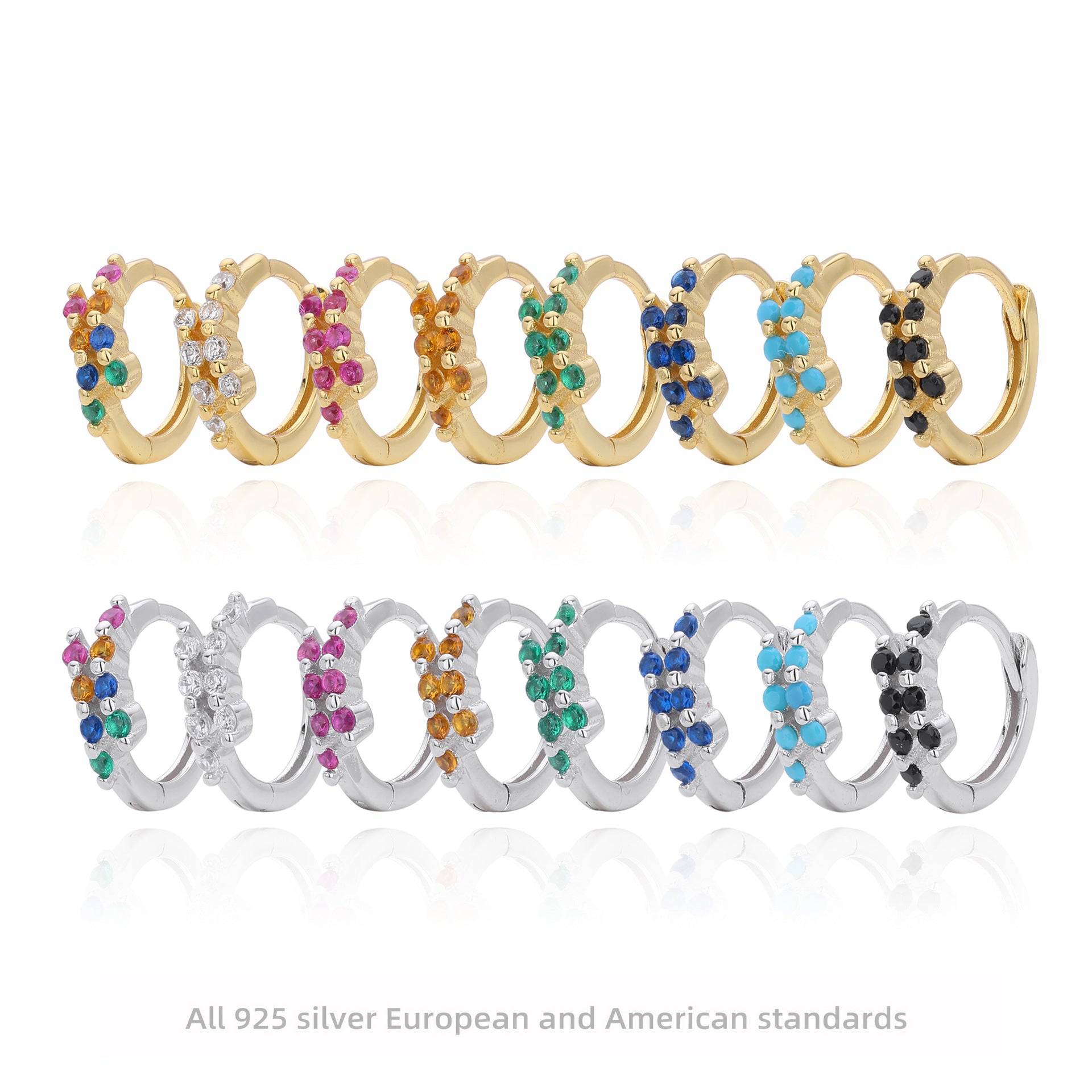 Damen Ohrstecker mit funkelnden Zirkon-Akzenten und hochwertigem 925 Sterling Silber Shop Nory