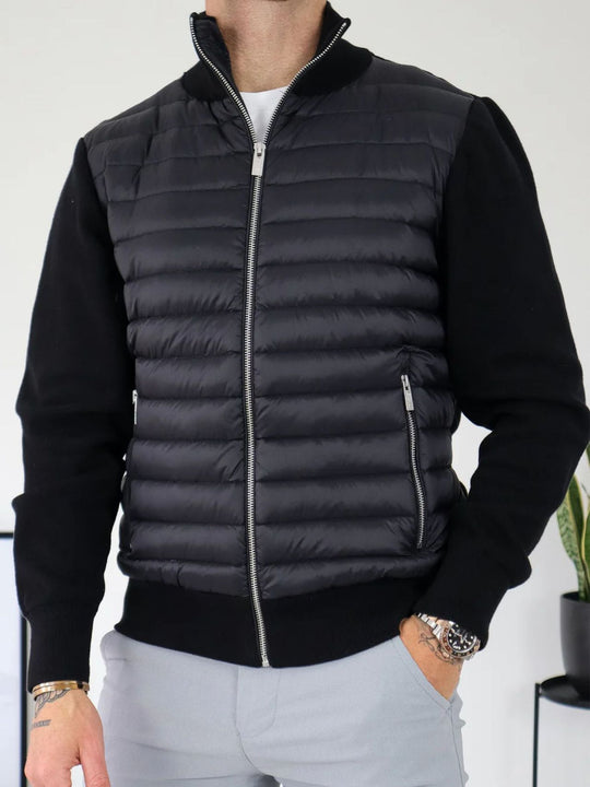 Herren Modische Steppjacke mit hohem Kragen
