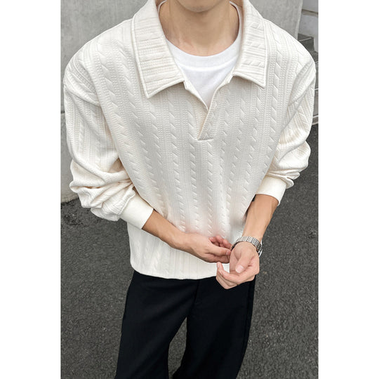 Herren Modische und strukturierte Langarmbluse Shop Nory