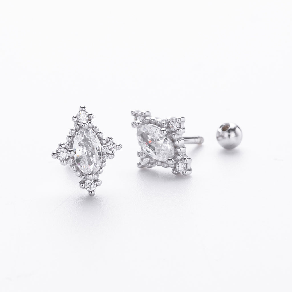 Damen Ohrstecker mit funkelnden Zirkon-Akzenten und hochwertiger 925 Sterlingsilberfassung Shop Nory