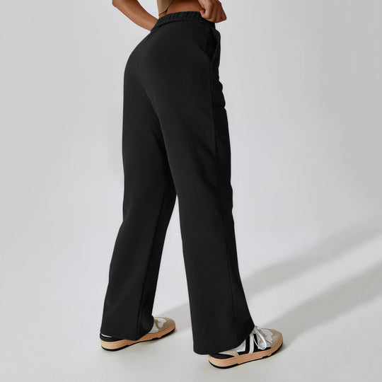 Damen nan weite hochgeschnittene Jogginghose aus weichem Sweat mit elastischem Bund und Eingrifftaschen Shop Nory