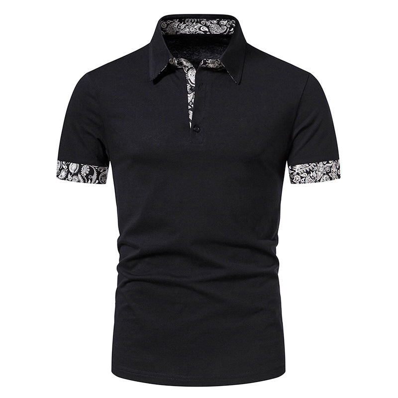 Herren Poloshirt mit modernem Paisleymuster und sportlichem Schnitt