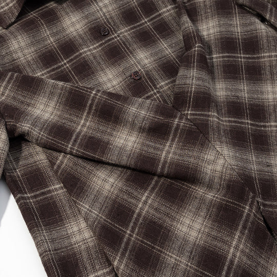 Damen Kariertes Baumwollhemd mit Wickel‑Drapierung und Oversize‑Silhouette Shop Nory