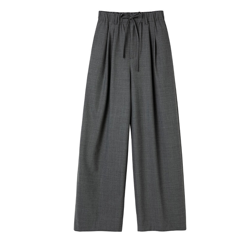 Damen Weite High‑Waist Bundhose mit Tunnelzug und Bügelfalte Shop Nory