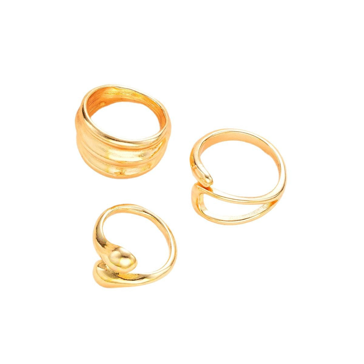 Damen modisches Ring-Set mit einzigartigen und organischen Formen Shop Nory