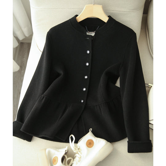 Damen Modischer Sweatjacke mit Knopfdetails Shop Nory