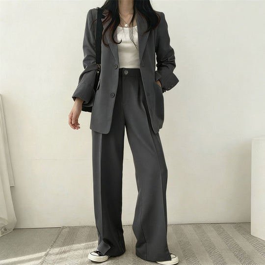 Damen elegantes Blazer-Set mit weitem Schnitt