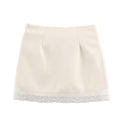 Damen eleganter Rock mit Spitzenbesatz
