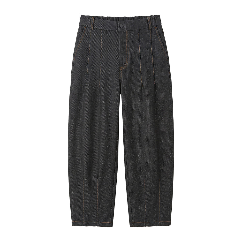 Damen Hochtaillierte Relaxed-Jeanshose mit Bundfalten, Teilungsnähten und elastischem Rückbund Shop Nory