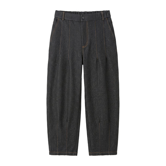 Damen Hochtaillierte Relaxed-Jeanshose mit Bundfalten, Teilungsnähten und elastischem Rückbund Shop Nory