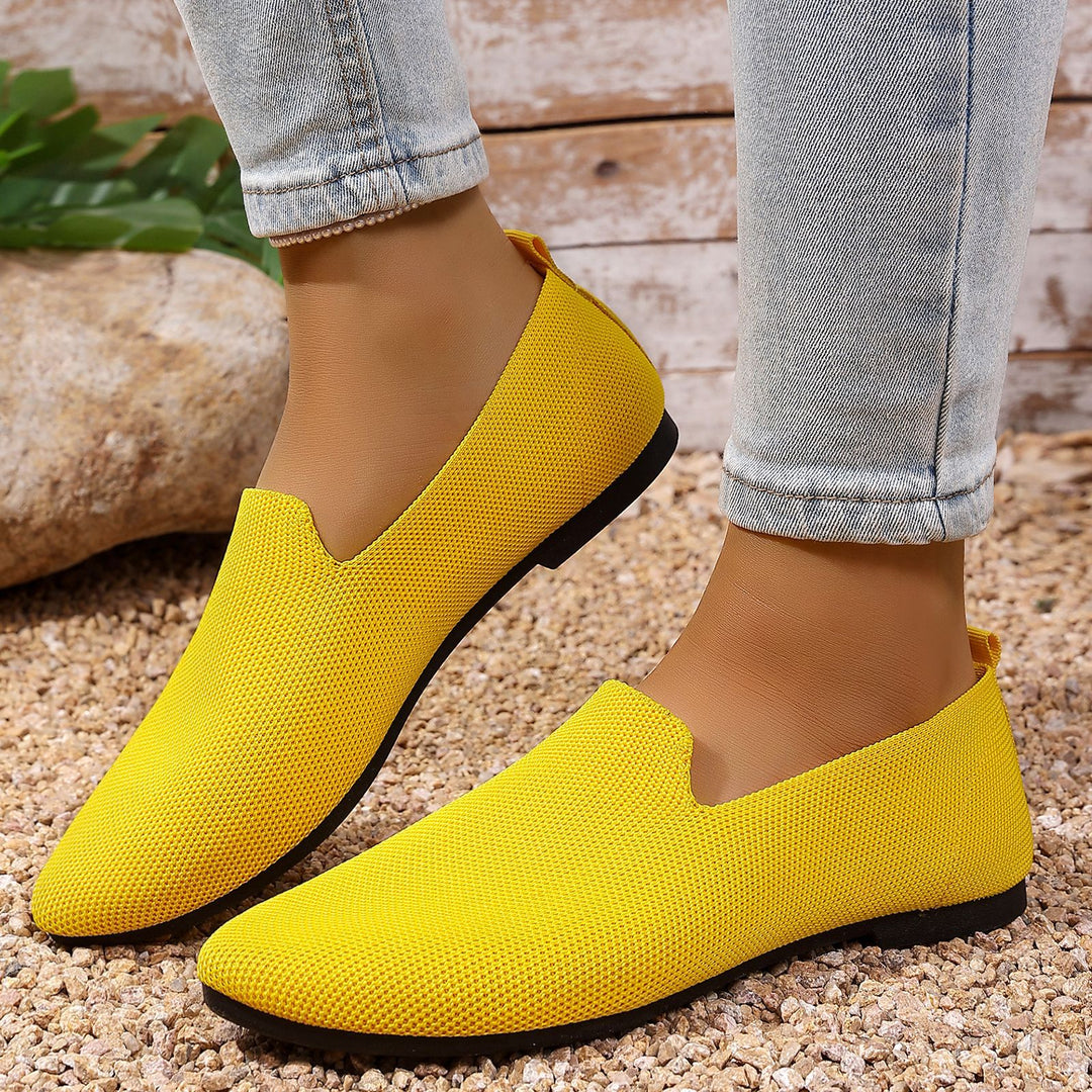 Damen nan leichte gestrickte Slipper mit Memory-Fußbett und rutschfester Sohle Shop Nory