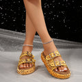Damen Komfortable Clogs mit doppeltem Klettverschluss und modischem Design