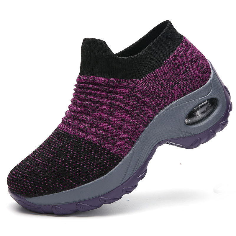 Damen gestrickter Sock-Sneaker mit sichtbarer Luftkammer und gedämpfter Plateausohle Shop Nory