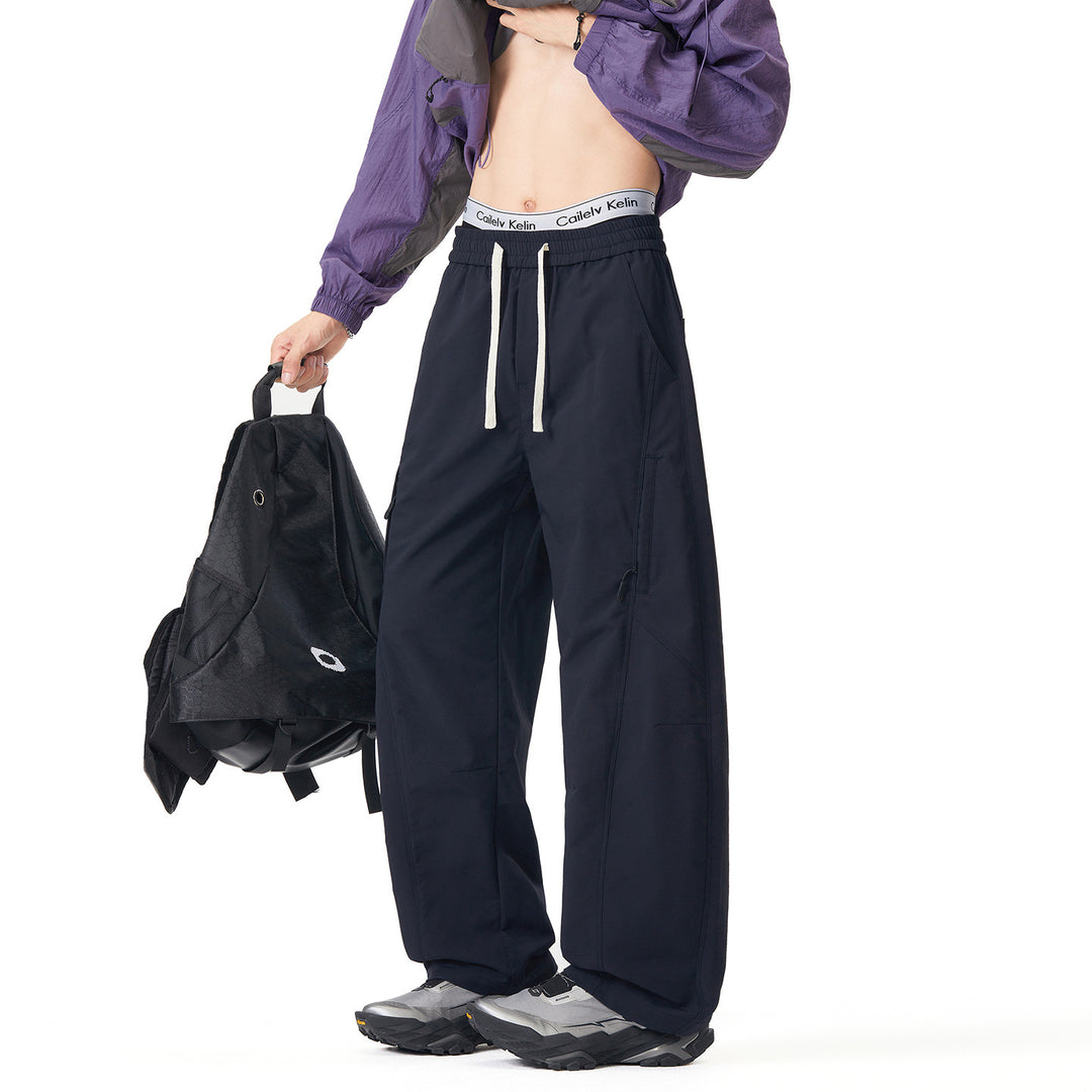 Herren Weite Tech‑Cargohose mit Tunnelzugbund und Reißverschlusstaschen Shop Nory