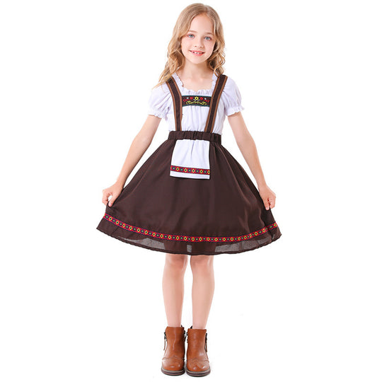Damen nan traditionelles Mädchen-Dirndlkleid mit Schürze und dekorativen Stickereien Shop Nory