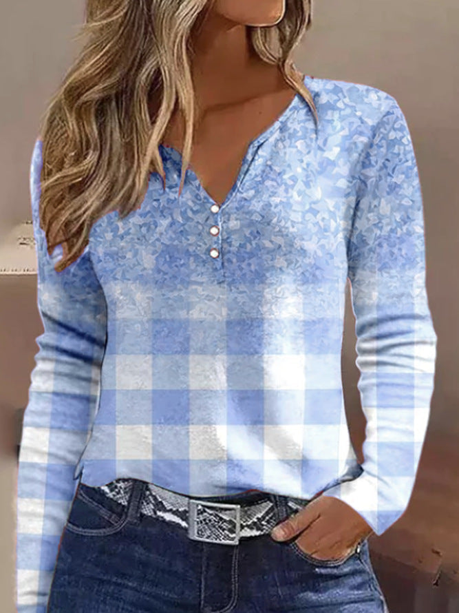 Damen Langarmshirt mit Knopfdetails