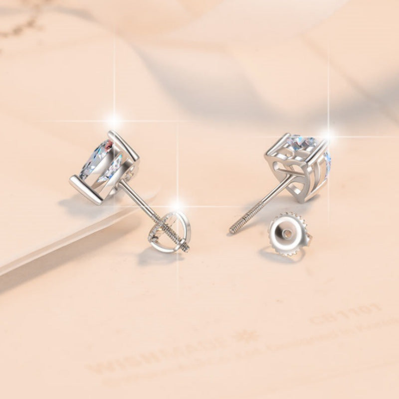 Damen Ohrringe im herzförmigen Design mit hochwertigen Zirkonia Shop Nory