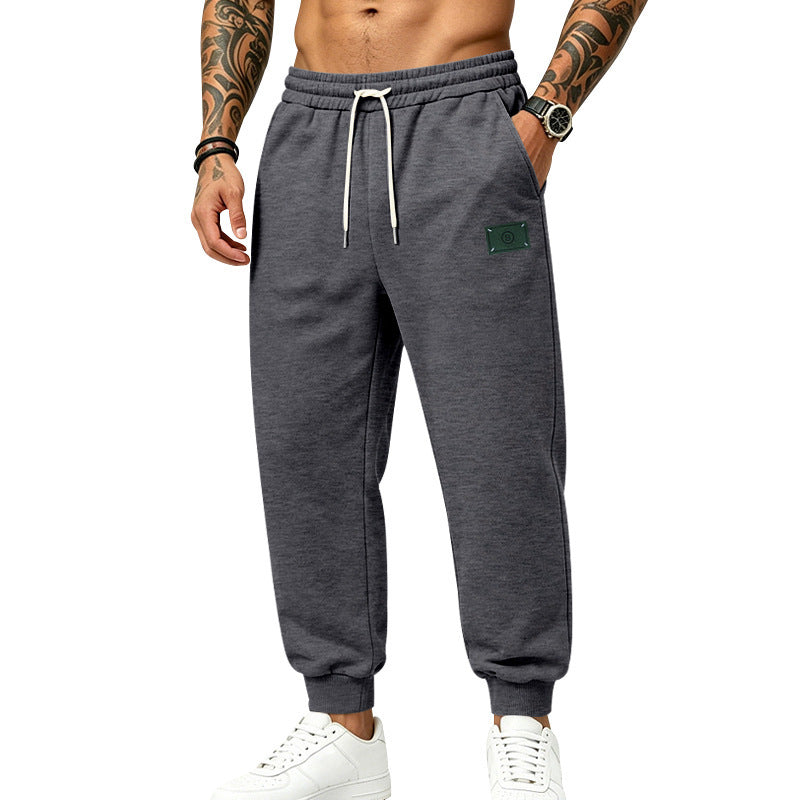 Herren lässig geschnittene Sweat-Jogginghose mit elastischem Bund, Kordelzug und Bündchen Shop Nory