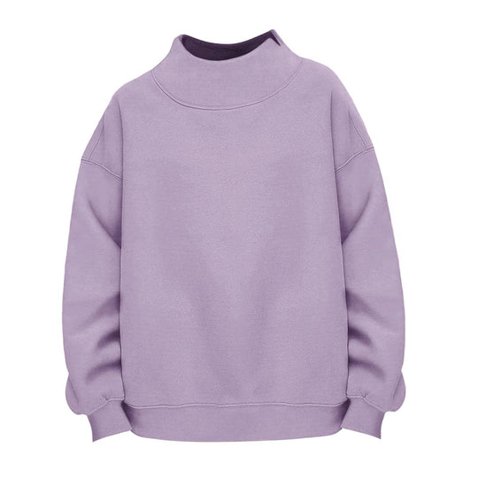 Damen Lässiges Funnel-Neck Sweatshirt im Oversize‑Schnitt mit überschnittener Schulter Shop Nory