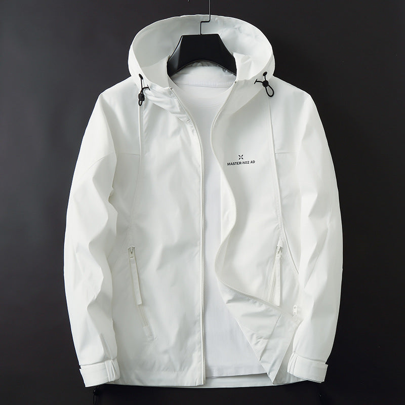 Herren Leichte wasserabweisende Softshell-Outdoorjacke mit Kapuze, versiegelten Nähten und Reißverschlusstaschen Shop Nory