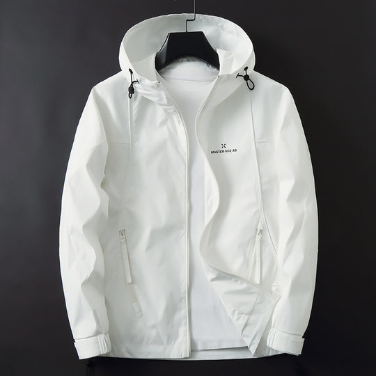 Herren Leichte wasserabweisende Softshell-Outdoorjacke mit Kapuze, versiegelten Nähten und Reißverschlusstaschen Shop Nory