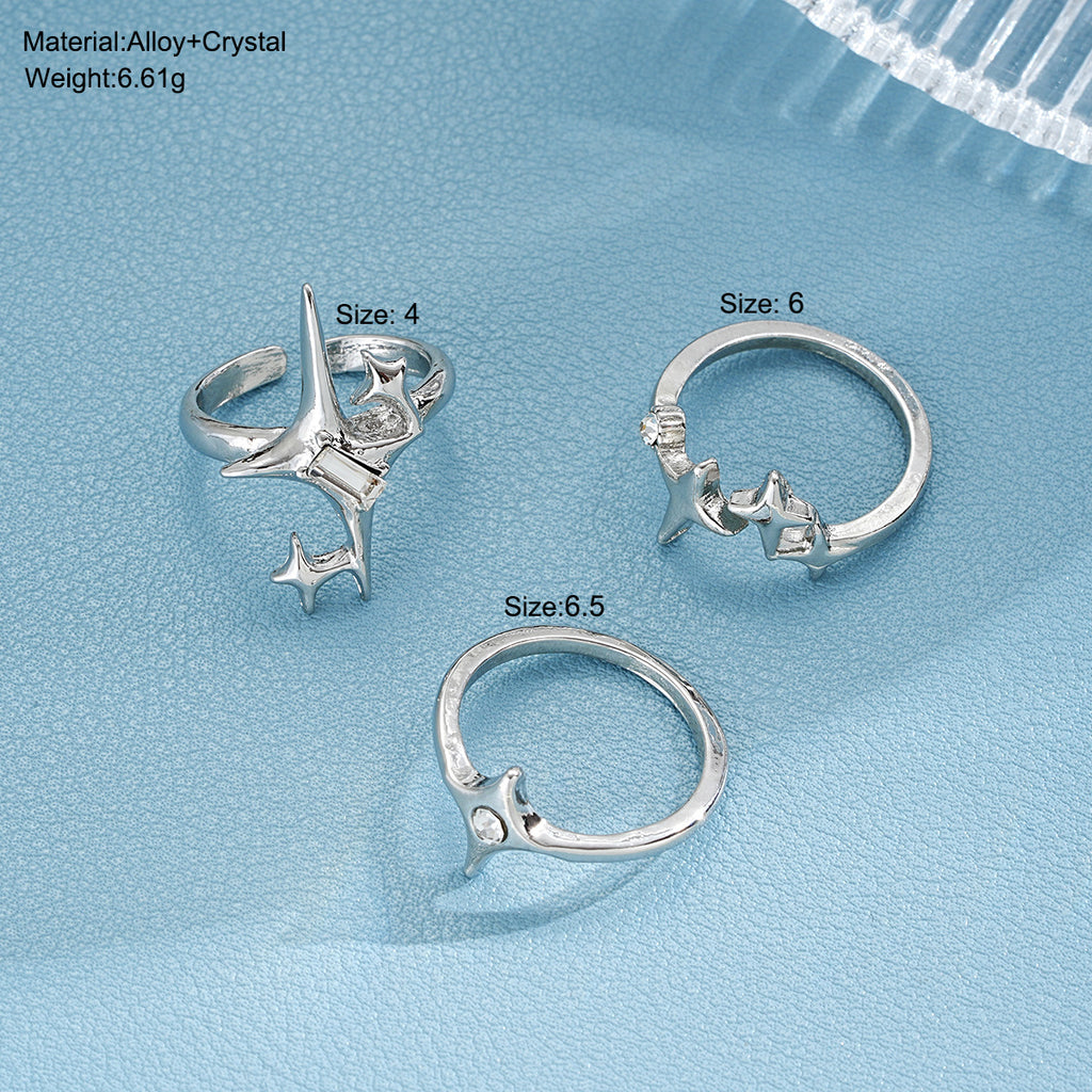 Damen Schmuckring-Set mit funkelnden Zirkonia-Elementen Shop Nory