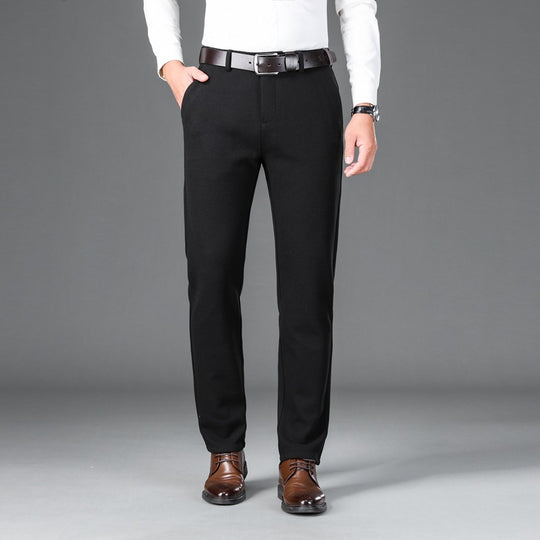 Herren Elegante Stretch-Wolloptik-Hose mit geradem Schnitt und elastischem Bund Shop Nory