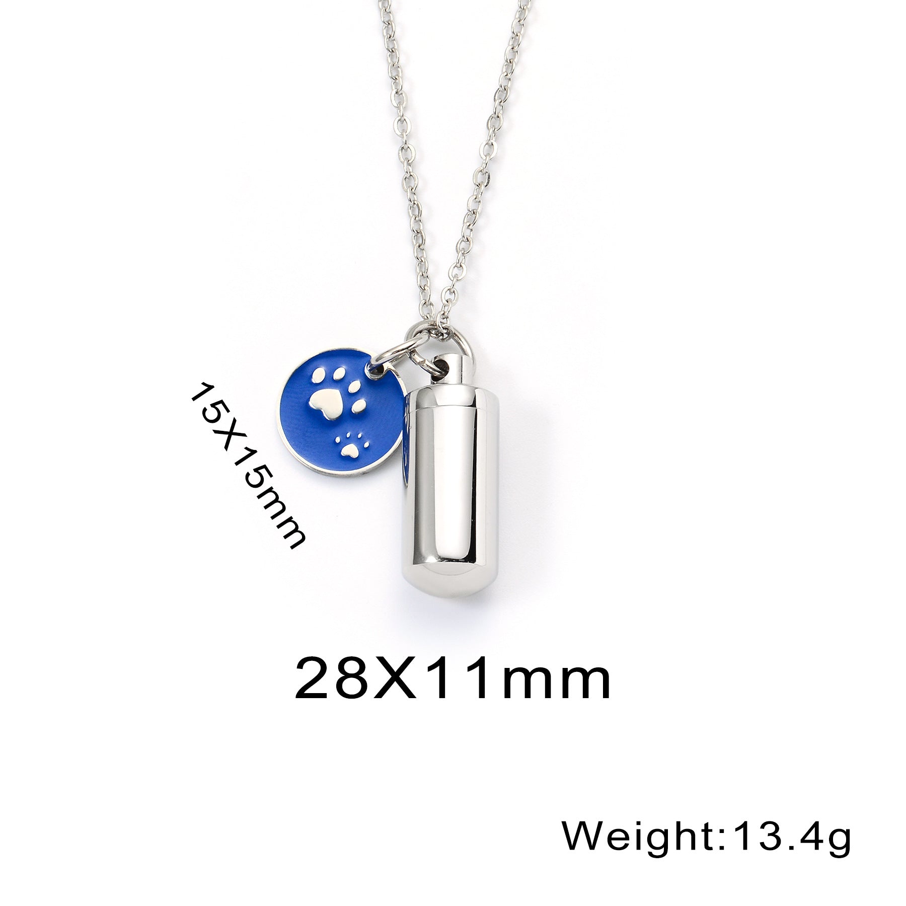 Damen Halskette mit personalisiertem Medaillon und Pfotenanhänger Shop Nory