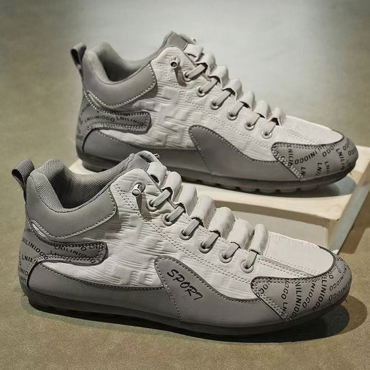 Herren Moderne leichte Schnür-Sneaker mit gepolstertem Kragen und kontrastierenden Overlays Shop Nory