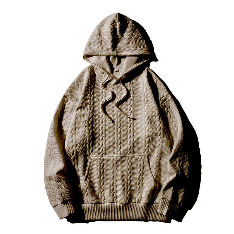 Herren Kapuzenpullover mit strukturiertem Muster Shopnory