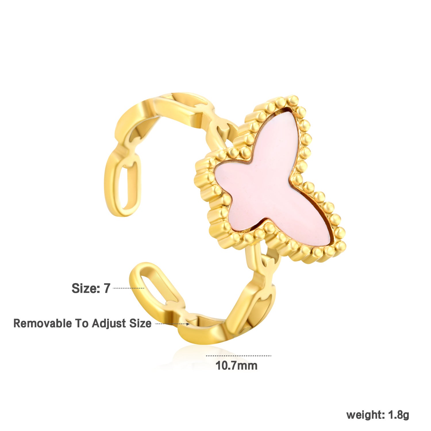 Damen verstellbarer Ring mit charmantem Augenanhänger und funkelnden Zirkonsteinen Shop Nory