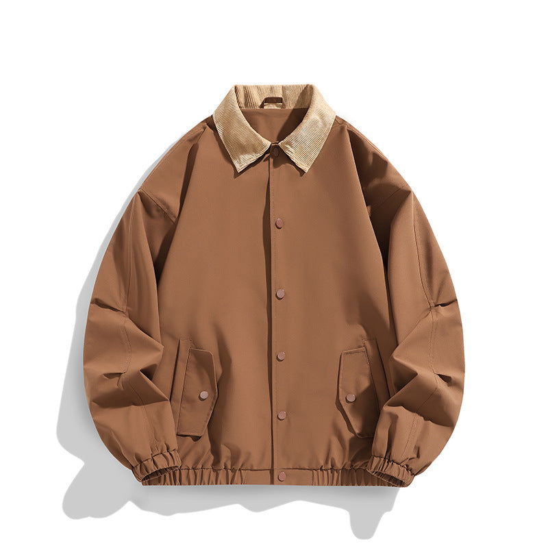Herren Oversized Blouson mit Cordkragen, Druckknopfverschluss und Pattentaschen Shop Nory