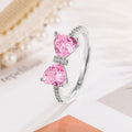 Damename-Ring mit herzförmigen Zirkonia-Steinen und funkelnden Akzenten Shop Nory