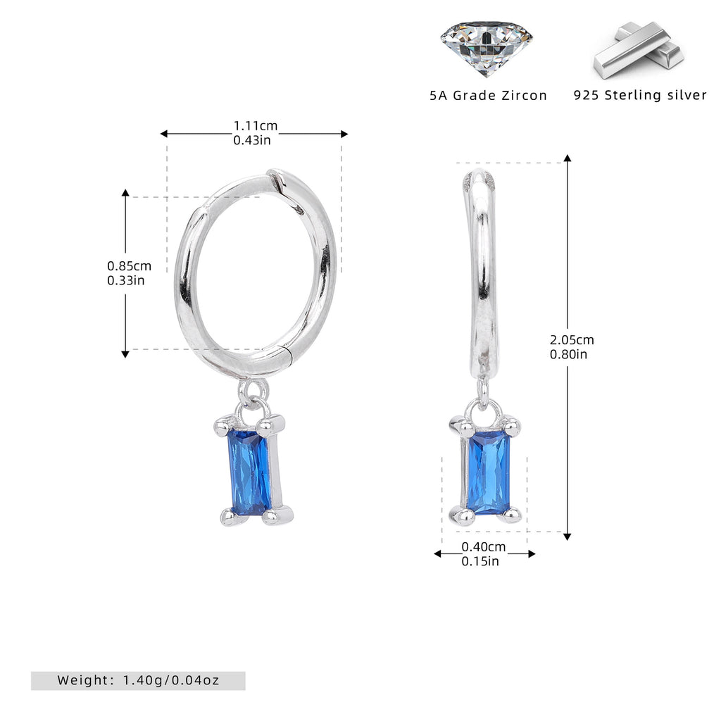 Damen Ohrhänger mit verführerischem Zirkonanhänger aus hochwertigem 925 Sterling Silber Shop Nory