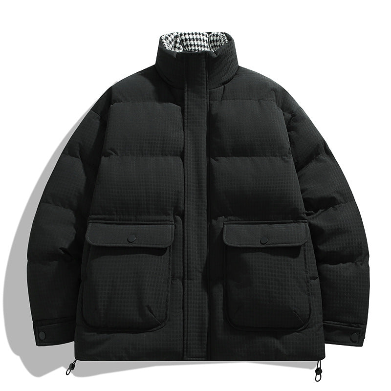 Unisex Wattierte Steppjacke mit großen Pattentaschen, Stehkragen und Ripstop-Struktur Shop Nory