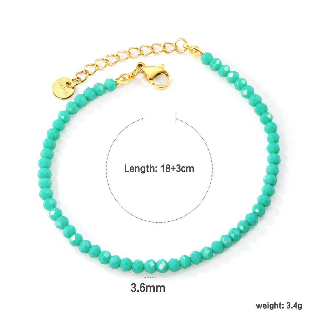 Damen Armband mit zarten, facettierten Kristallperlen Shop Nory