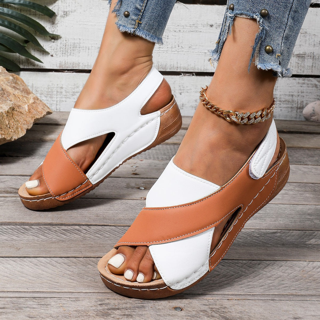 Damen Bequeme orthopädische Sandalen mit verstellbarem Fersenriemen Shop Nory