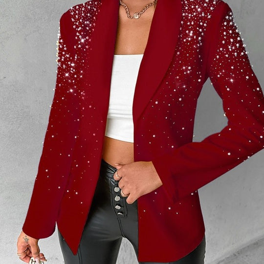 Damen taillierter Abendblazer mit Perlen- und Strassbesatz Shop Nory