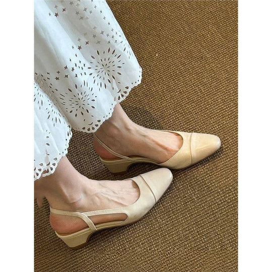 Damen Flache Slingback‑Ballerinas mit quadratischer Zehenbox und gepolstertem Komfortfußbett Shop Nory