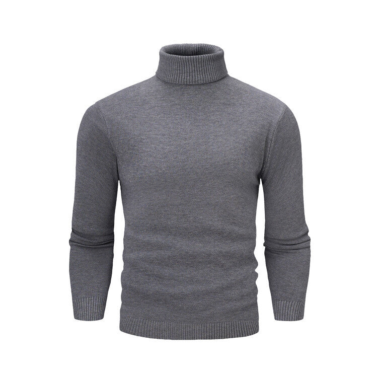 Herren eleganter Rollkragenpullover aus feiner Merinowolle