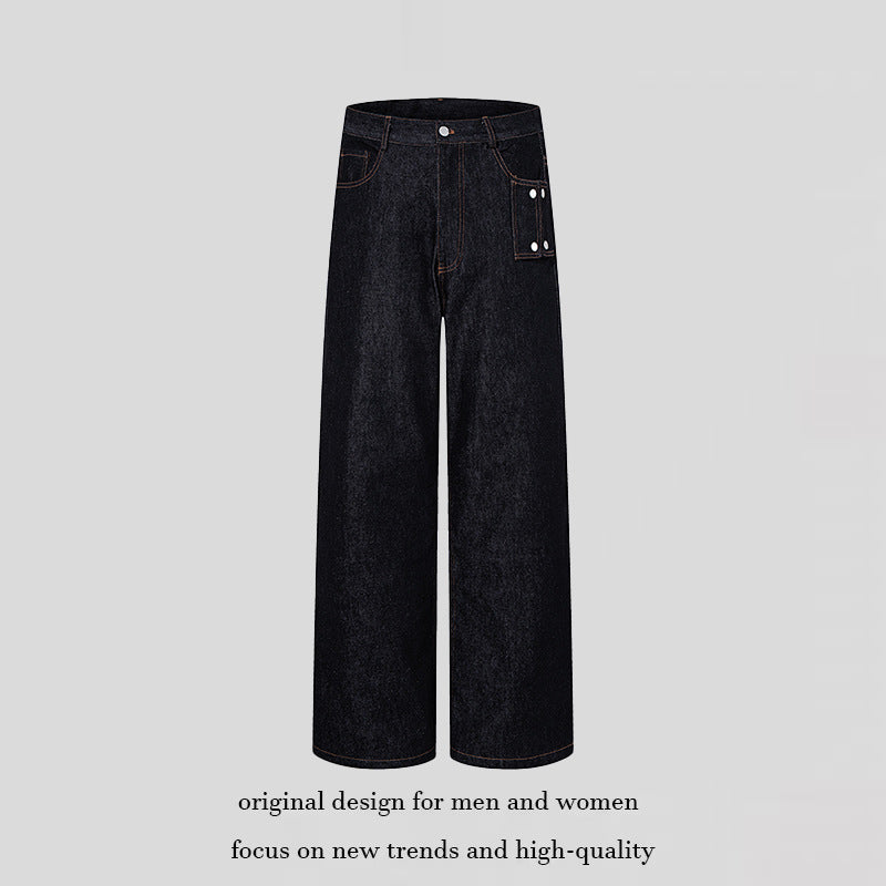 Damen Hochtaillierte Wide‑Leg Jeanshose mit Utility‑Tasche Shop Nory