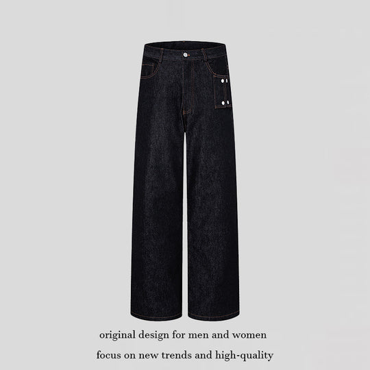 Damen Hochtaillierte Wide‑Leg Jeanshose mit Utility‑Tasche Shop Nory