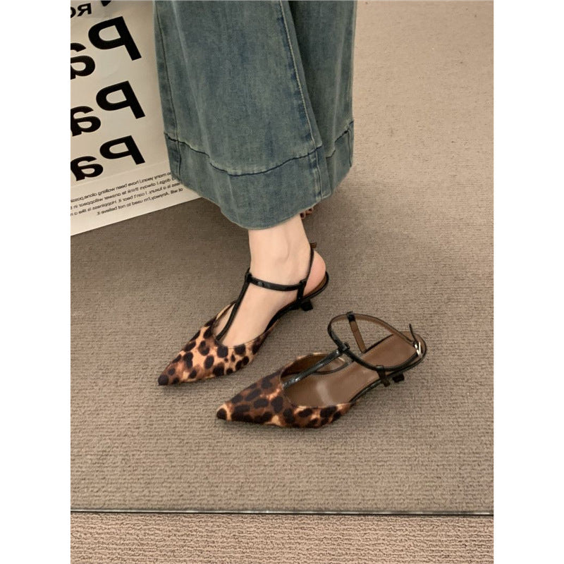 Damen spitze Slingback Ballerinas aus weichem Veloursleder
