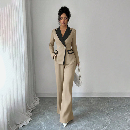Damen Elegantes Doppelreihiges Blazer-Set Shop Nory