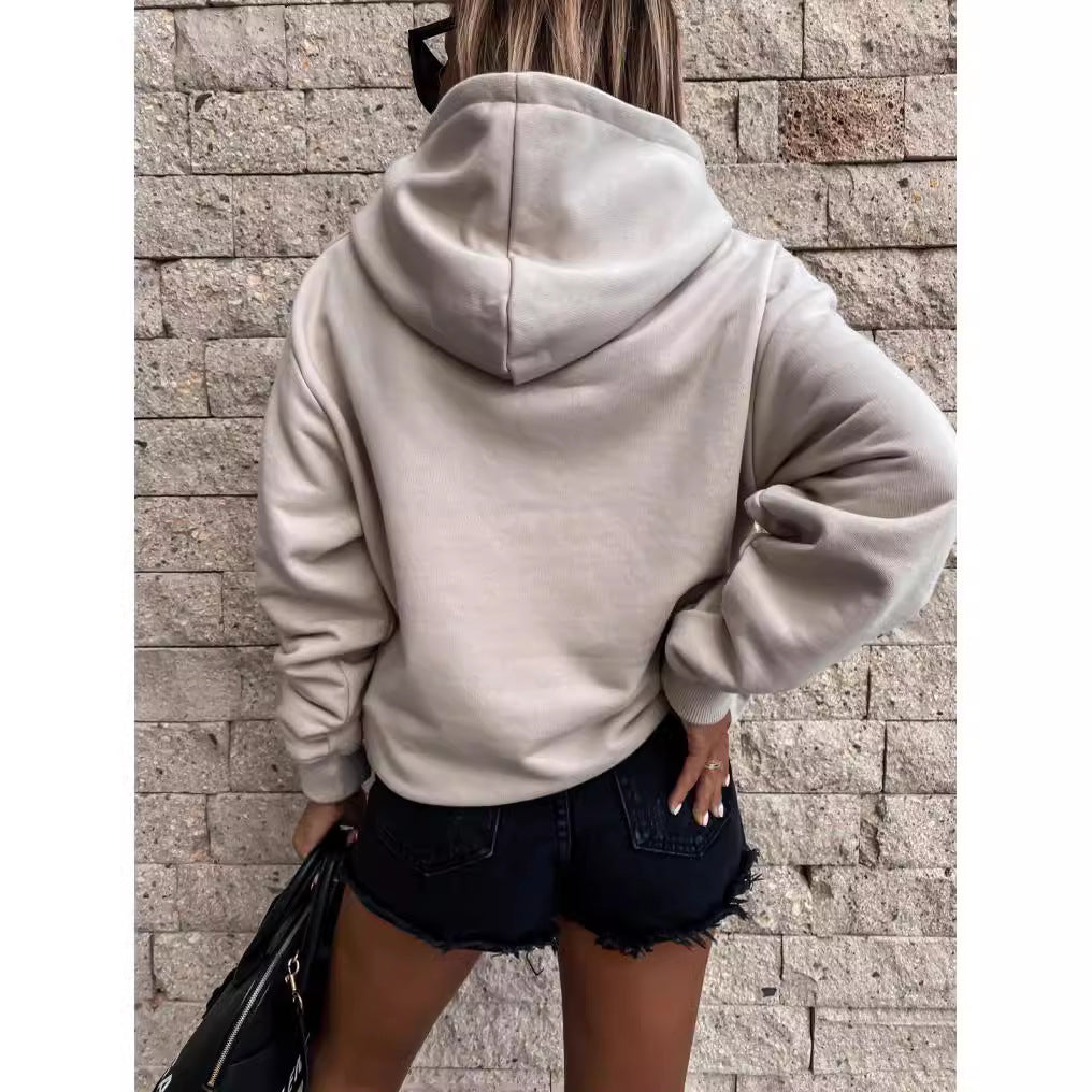 Damen Kapuzenpullover mit weichem Fleece-Innenfutter und lässigem Schnitt