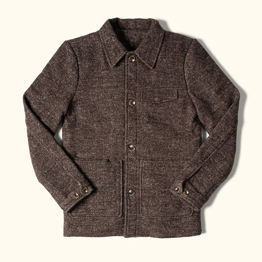 Herren Woll-Tweed Feldjacke mit Stehkragen und aufgesetzten Taschen Shop Nory