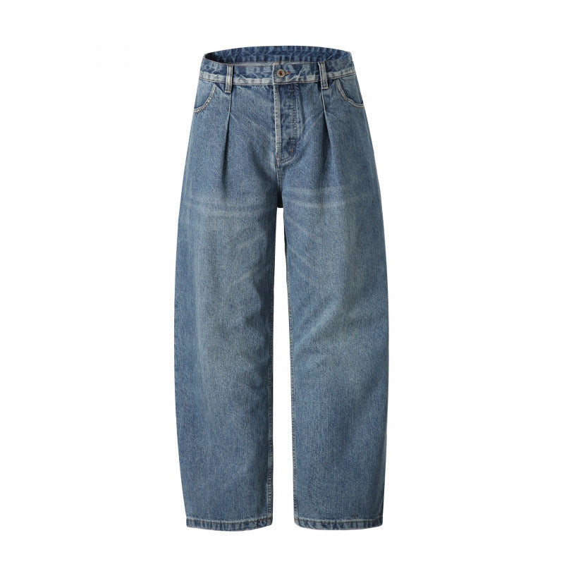Damen Hochtaillierte Jeans mit Bundfalte, geradem Schnitt und weitem Bein Shop Nory